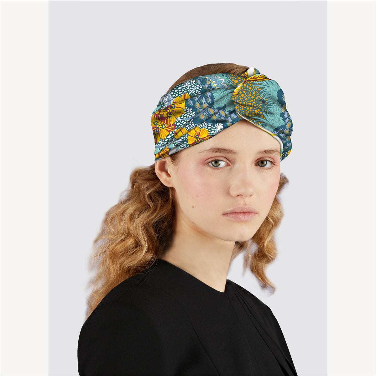 Wholesale silk twill silk adjustable elastic printing hair band